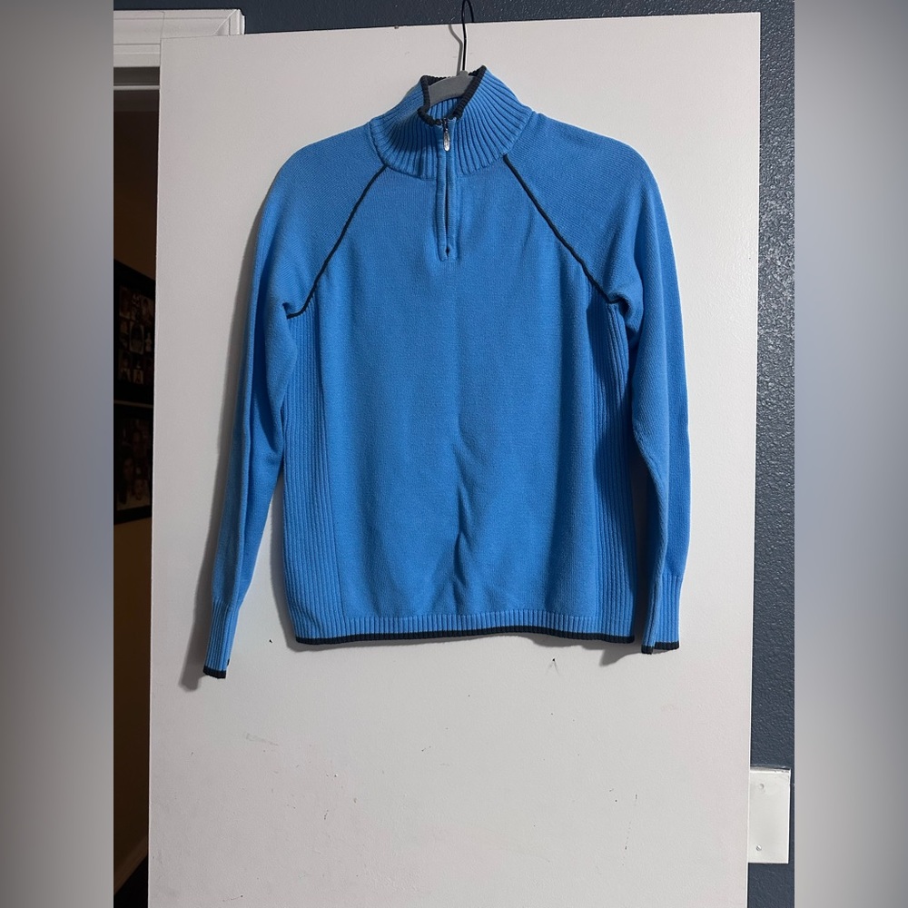 Eddie Bauer Men's Vibrant‎ Blue Zip-Up Sweater Size Small - Picture 3 of 5